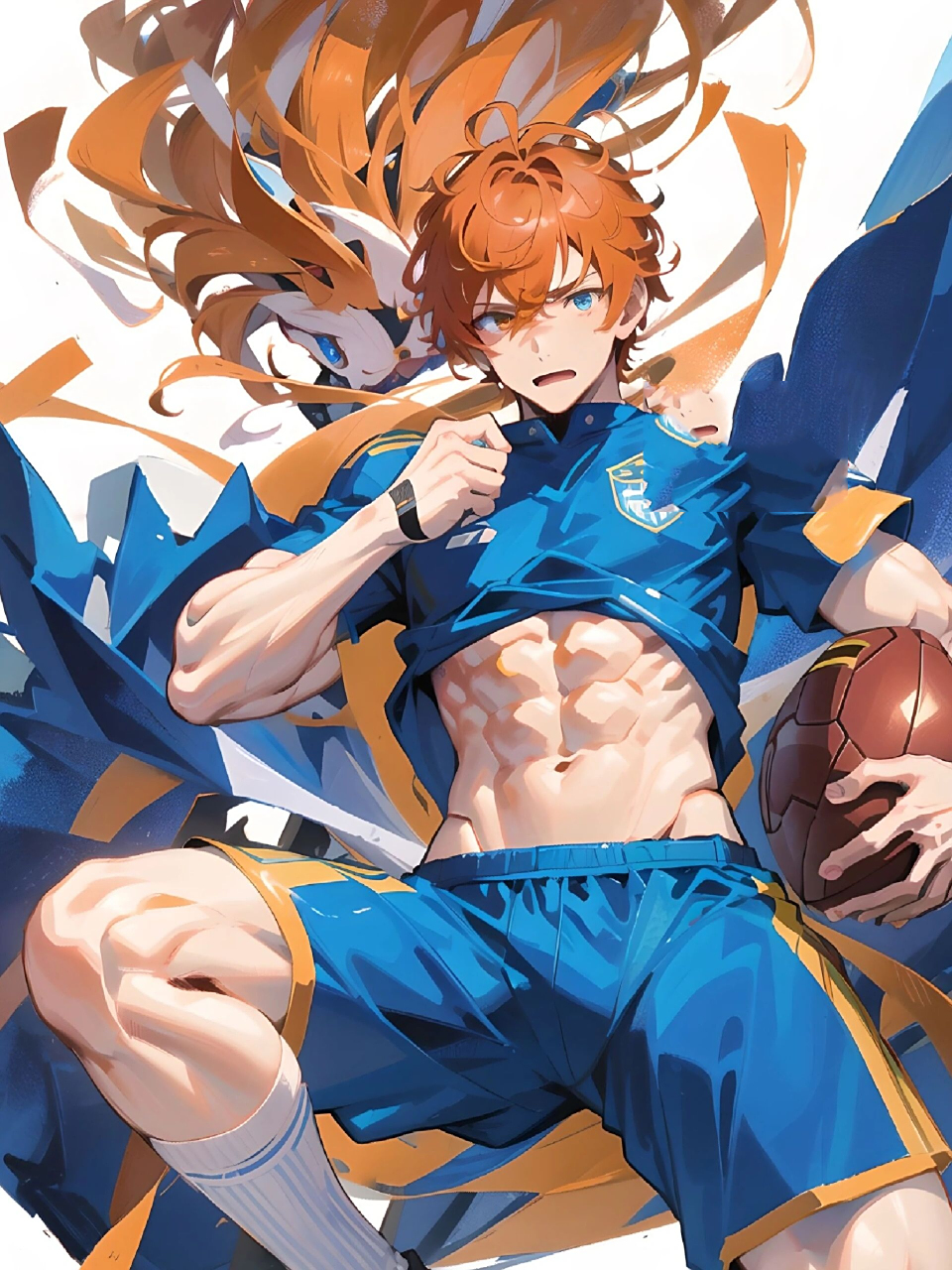 足球腹肌白袜少年第2弹丨男生壁纸               图片由mewxai生成