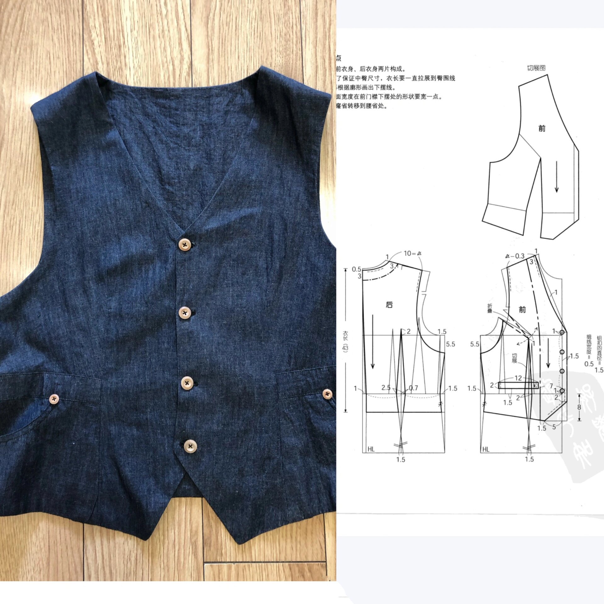 马甲裁剪图又来喽