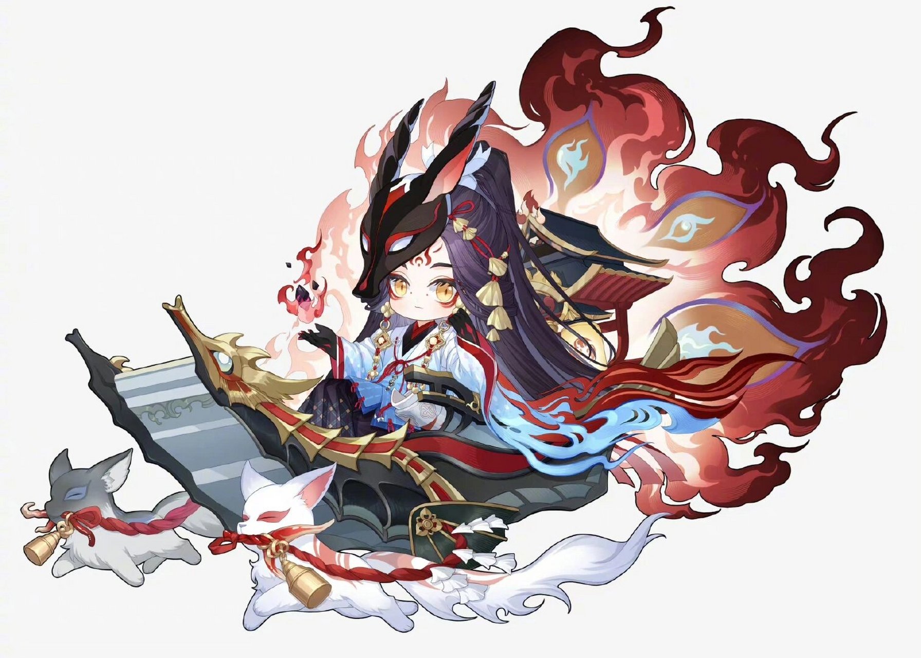 阴阳师烬天玉藻前新皮肤 烬天玉藻前新皮肤·山海溯誓 通过新一期的花