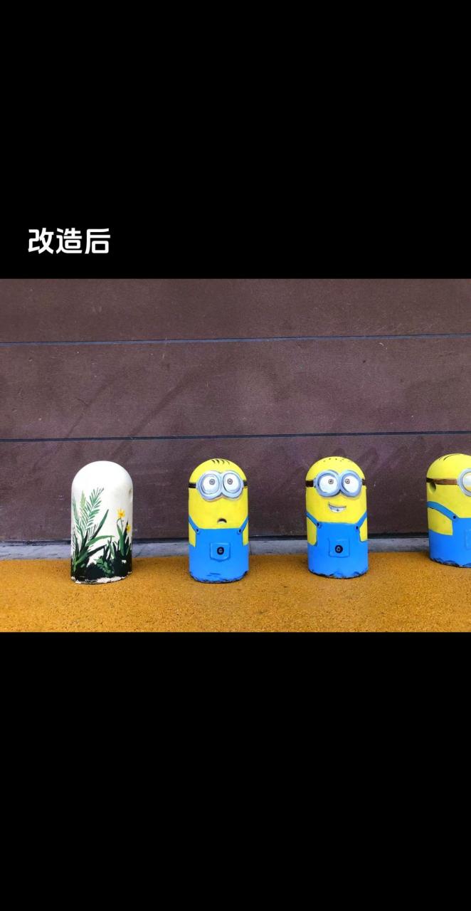 小黄人石墩画图文掘金计划 墙体彩绘 小黄人 成都墙绘墙体彩绘多少钱