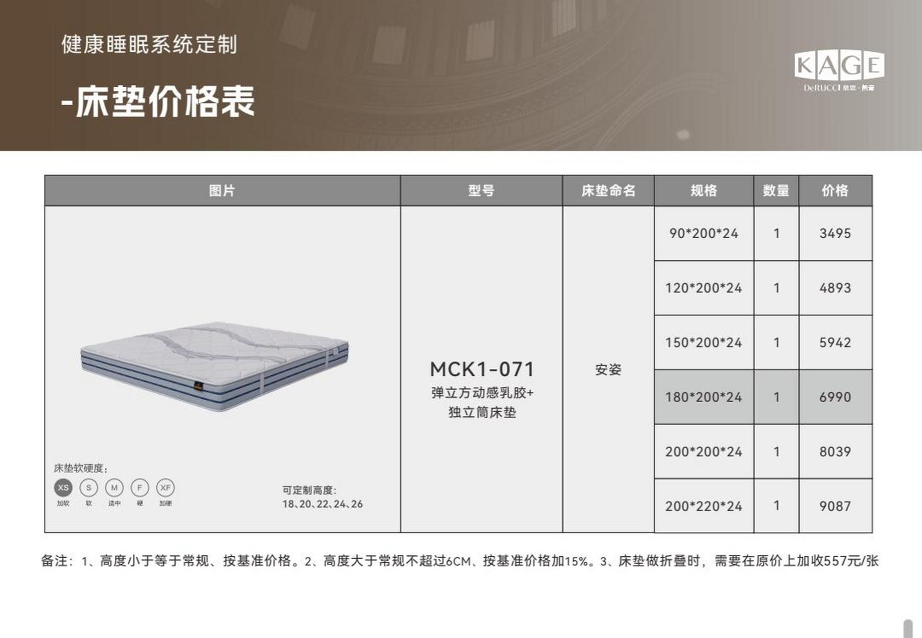 慕思床垫 慕思凯奇床垫 慕思mck6-010  慕思图兰朵 慕思mck6-001