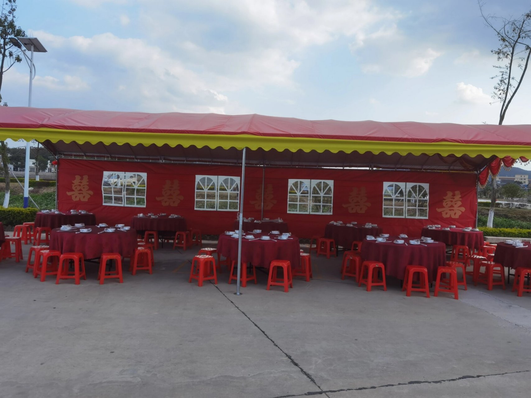 出售酒席帐篷 酒席帐篷摆酒蓬,婚礼宴席, 户外防晒防雨摆摊酒棚 停车