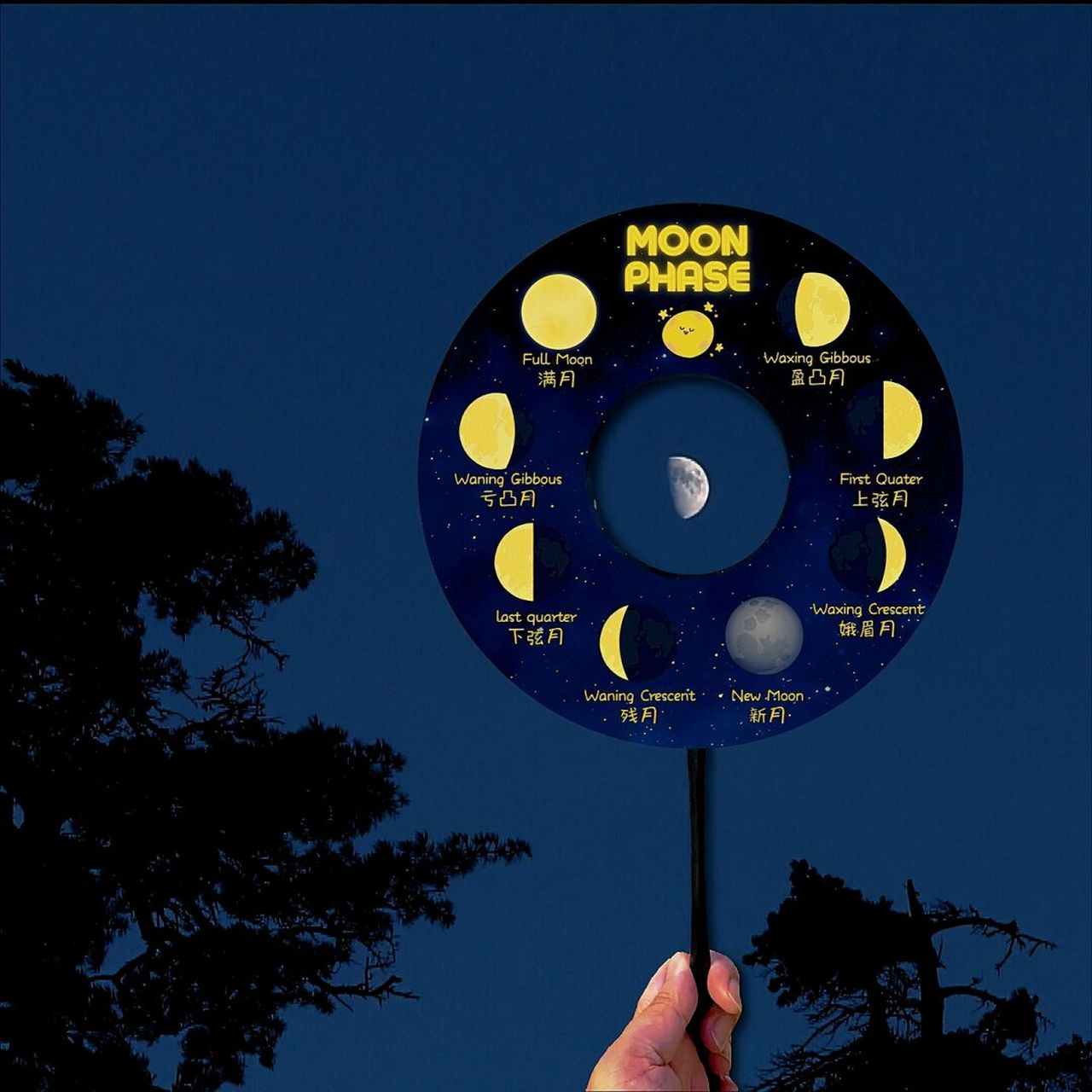 自制月相变化盘 快中秋了,给儿子自制了一个月相变化盘和月相记录表
