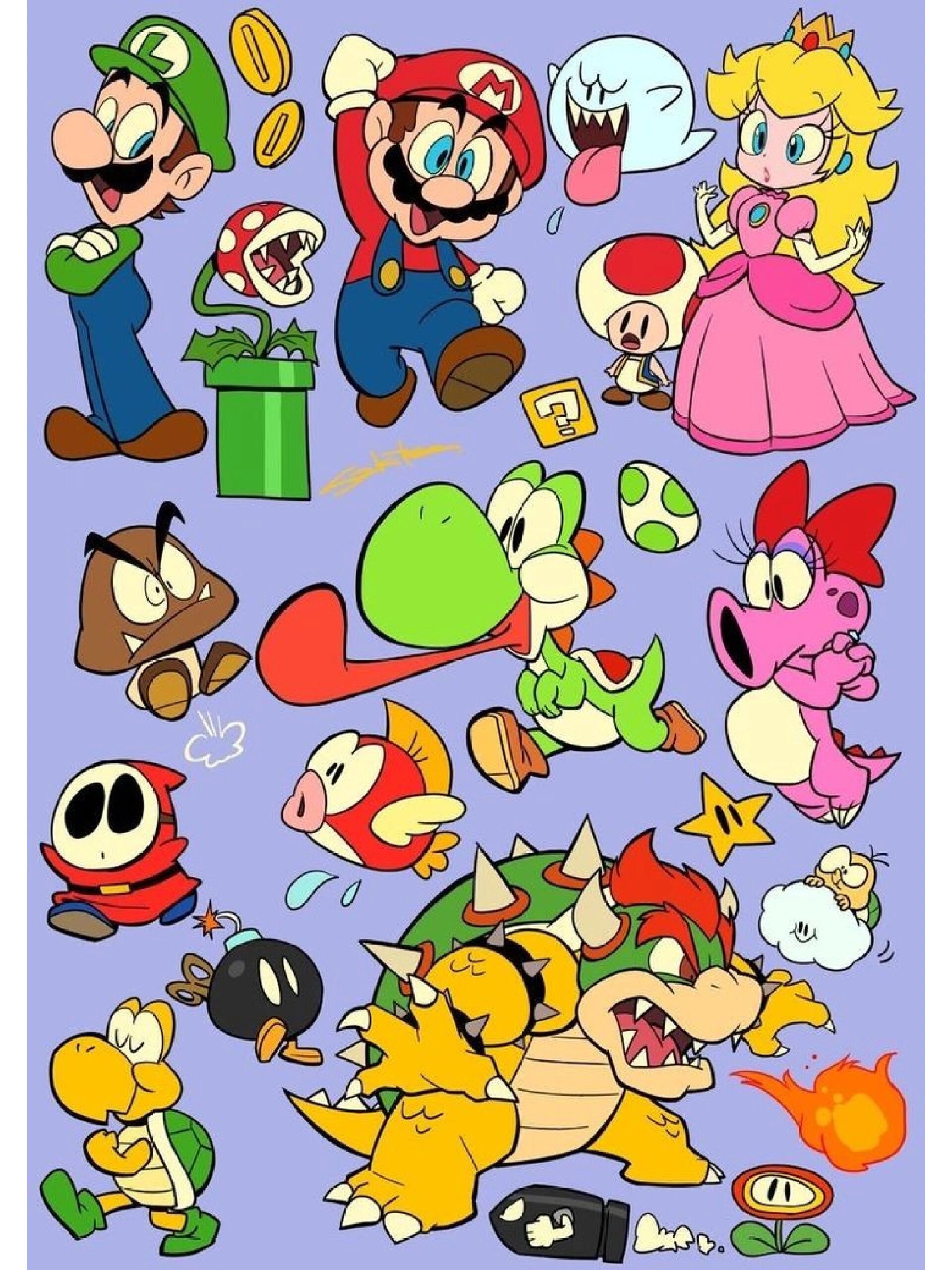 🌈你们要的马里奥绘画素材7来了～🎨