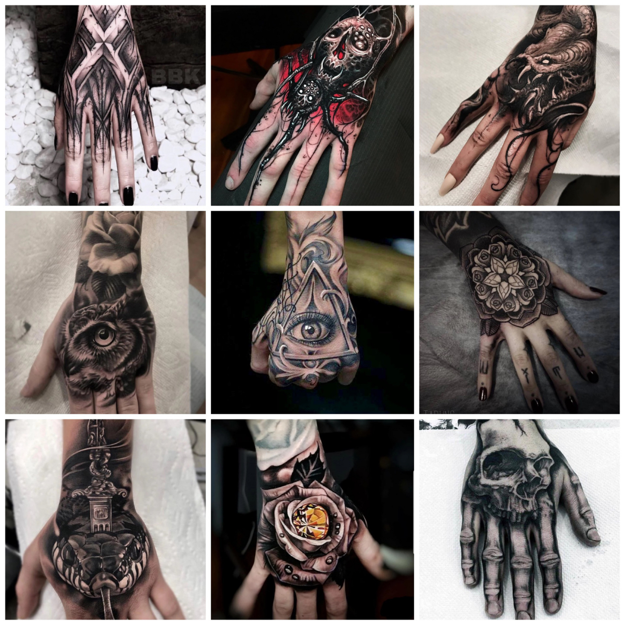 适合手背上的各种纹身图案分享 手背纹身