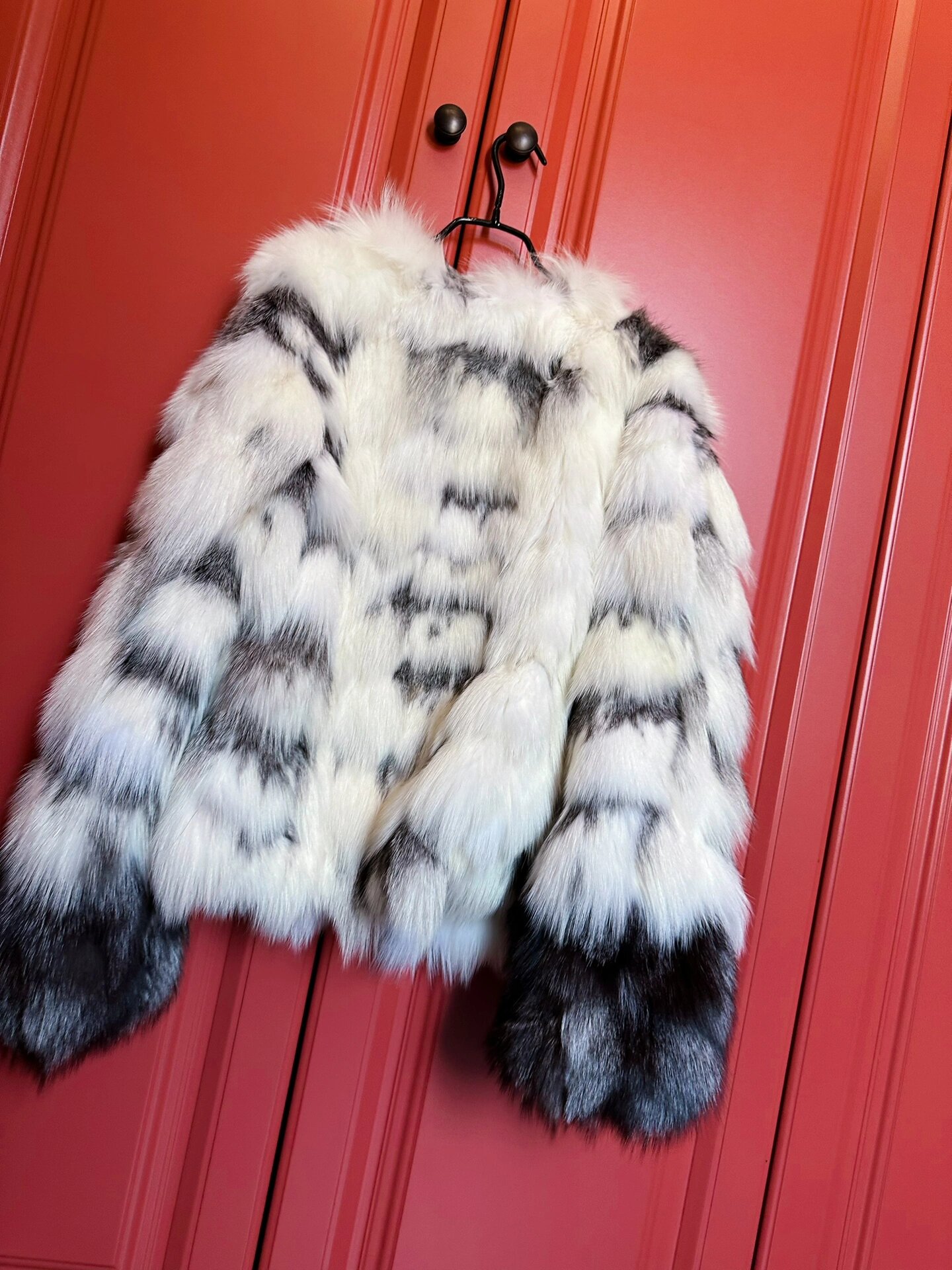 这件大理石狐皮草美到心坎里 毛量真的太棒了 颜值真滴美绝