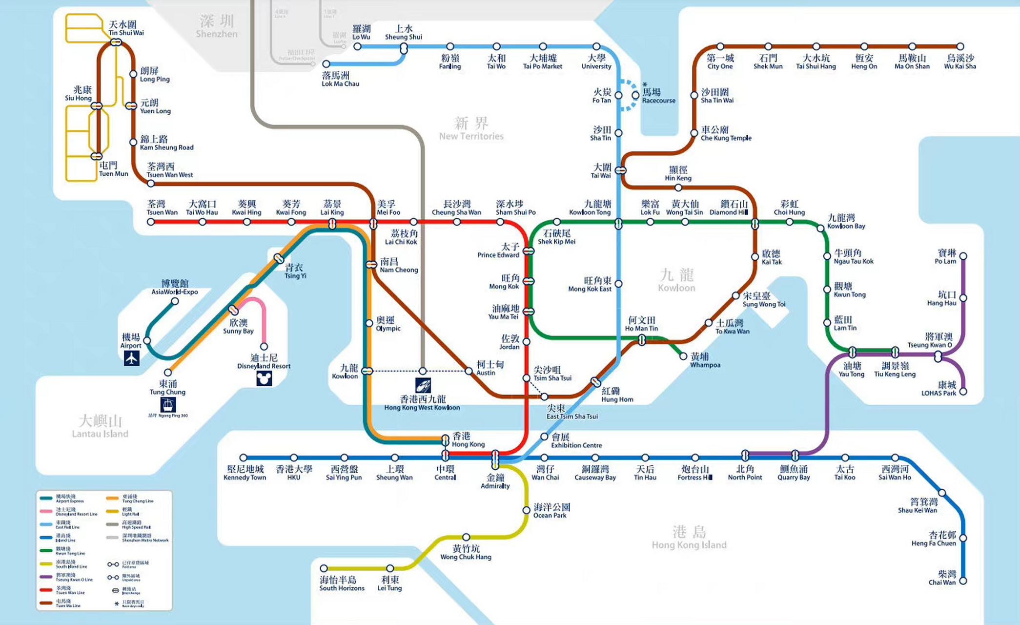 香港地铁图 通关啦通关啦! 香港最新地铁图保存起来,方便出行哦09