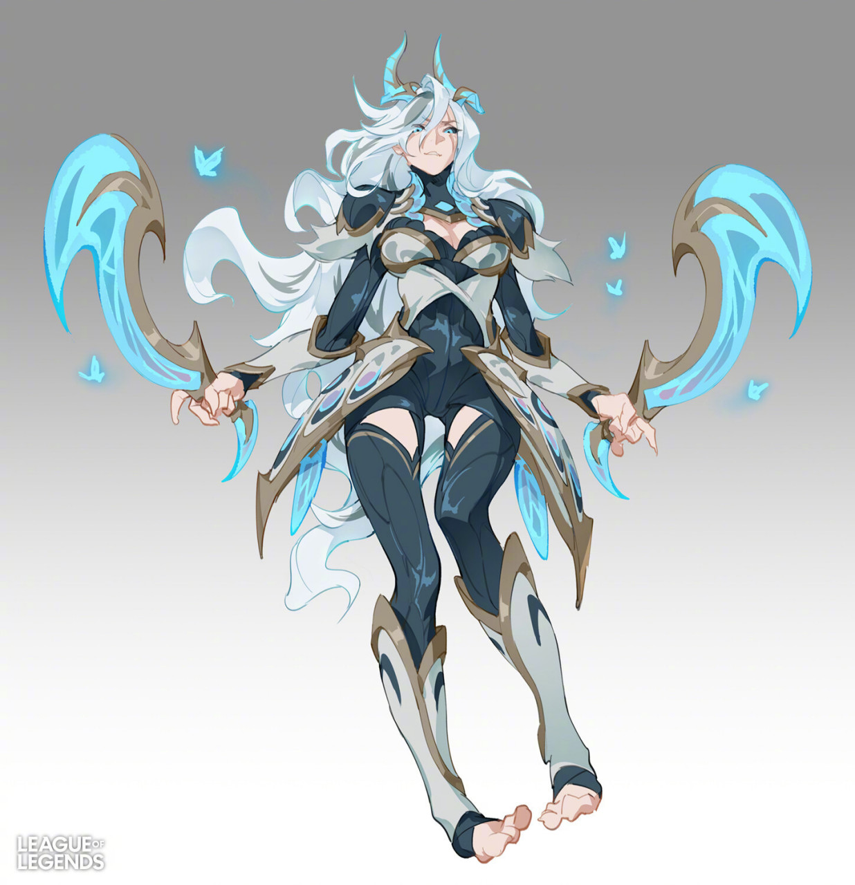 英雄联盟花仙子皮肤#【花仙使者 卡特琳娜 设计稿】设计师luca xu放