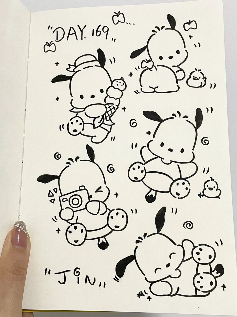 169|超超超可爱的帕恰小狗简笔画手帐素材 96帕恰修勾也太萌啦～ 忍