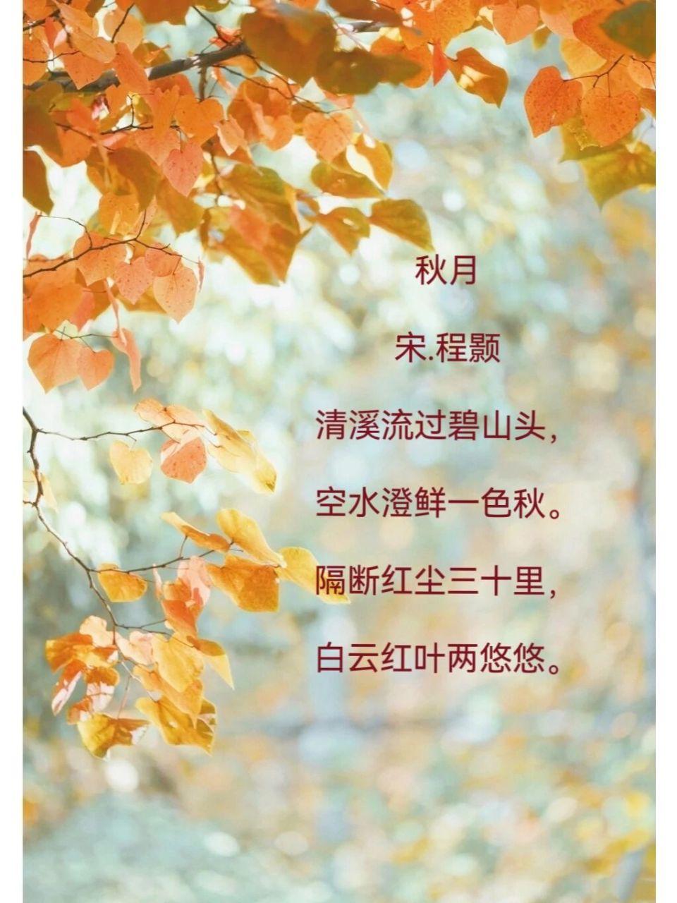 每日一首古诗词(秋月) 译文清澈的溪水越过青峰,飞流直泻千尺;夜空