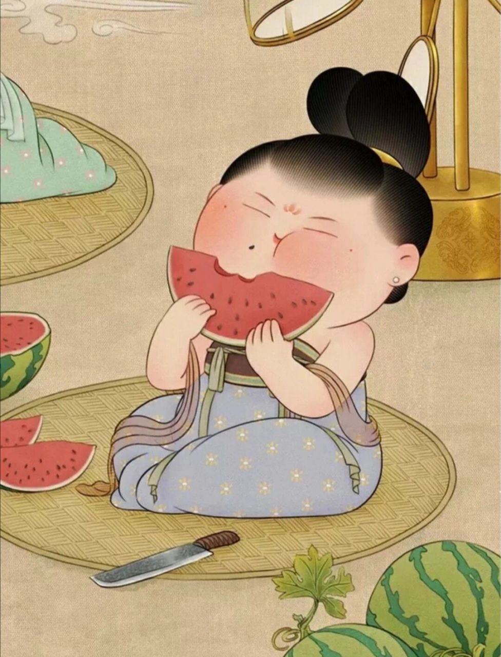 " | 可做头像 可可爱爱的胖女孩👧🏻 	 #头像# #生活# #插画分享