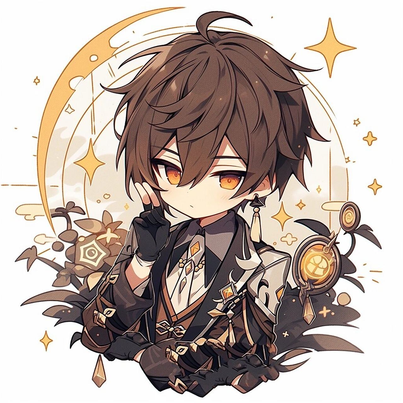 原神头像|钟离 当钟老爷子开始卖萌 这谁顶得住啊