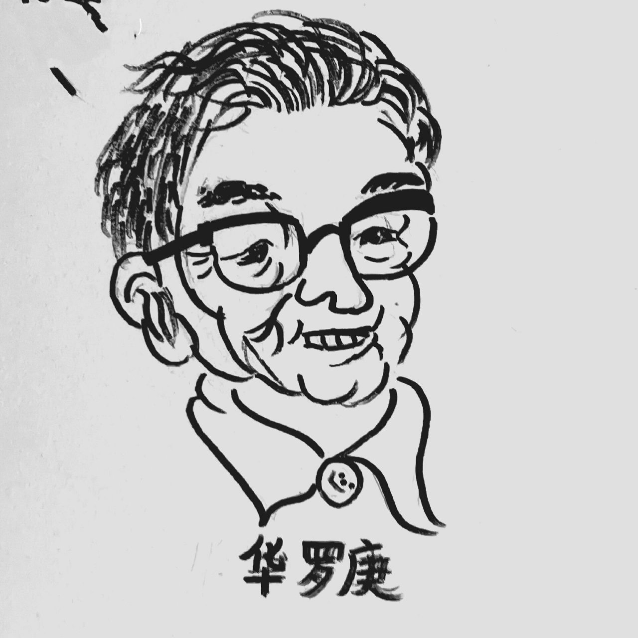 数学家华罗庚 老师布置了画数学名家的作业