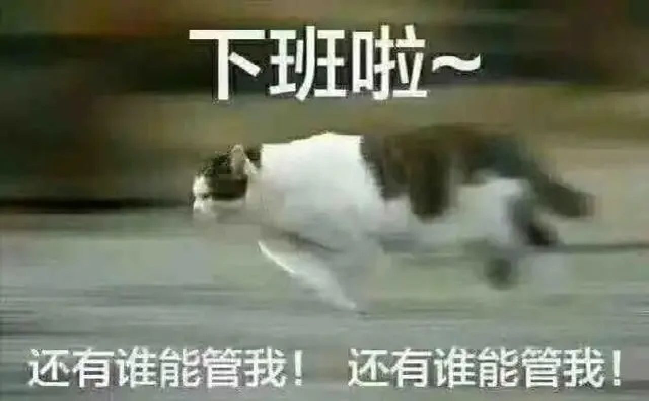 飞奔下班表情包,治愈上班不开心