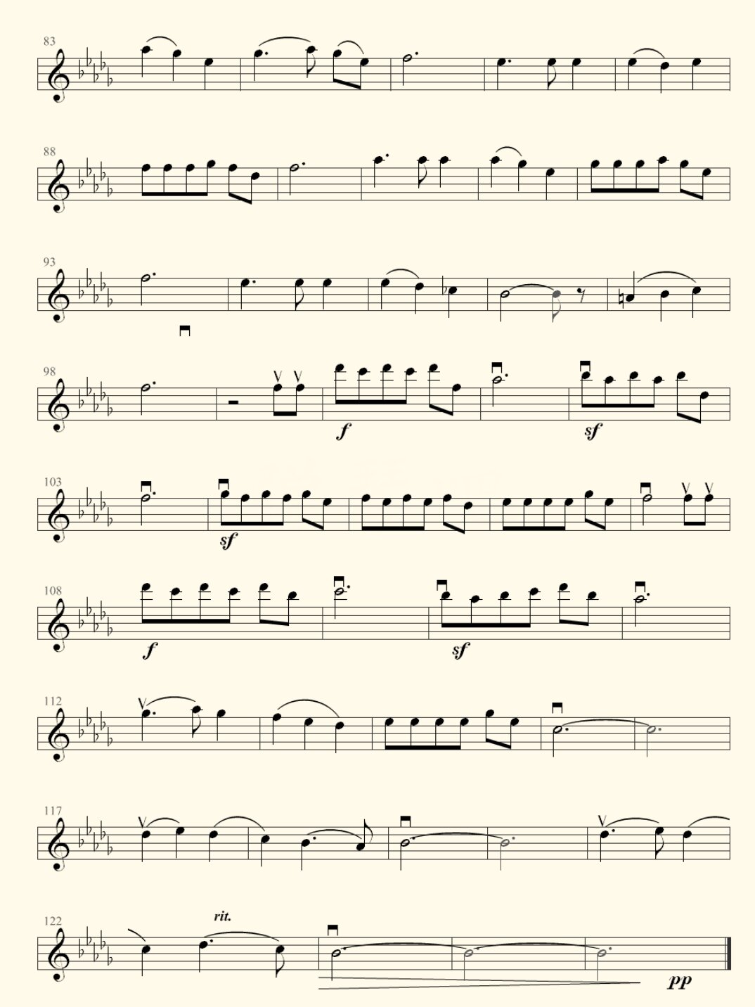 分享—《匆匆那年》小提琴谱