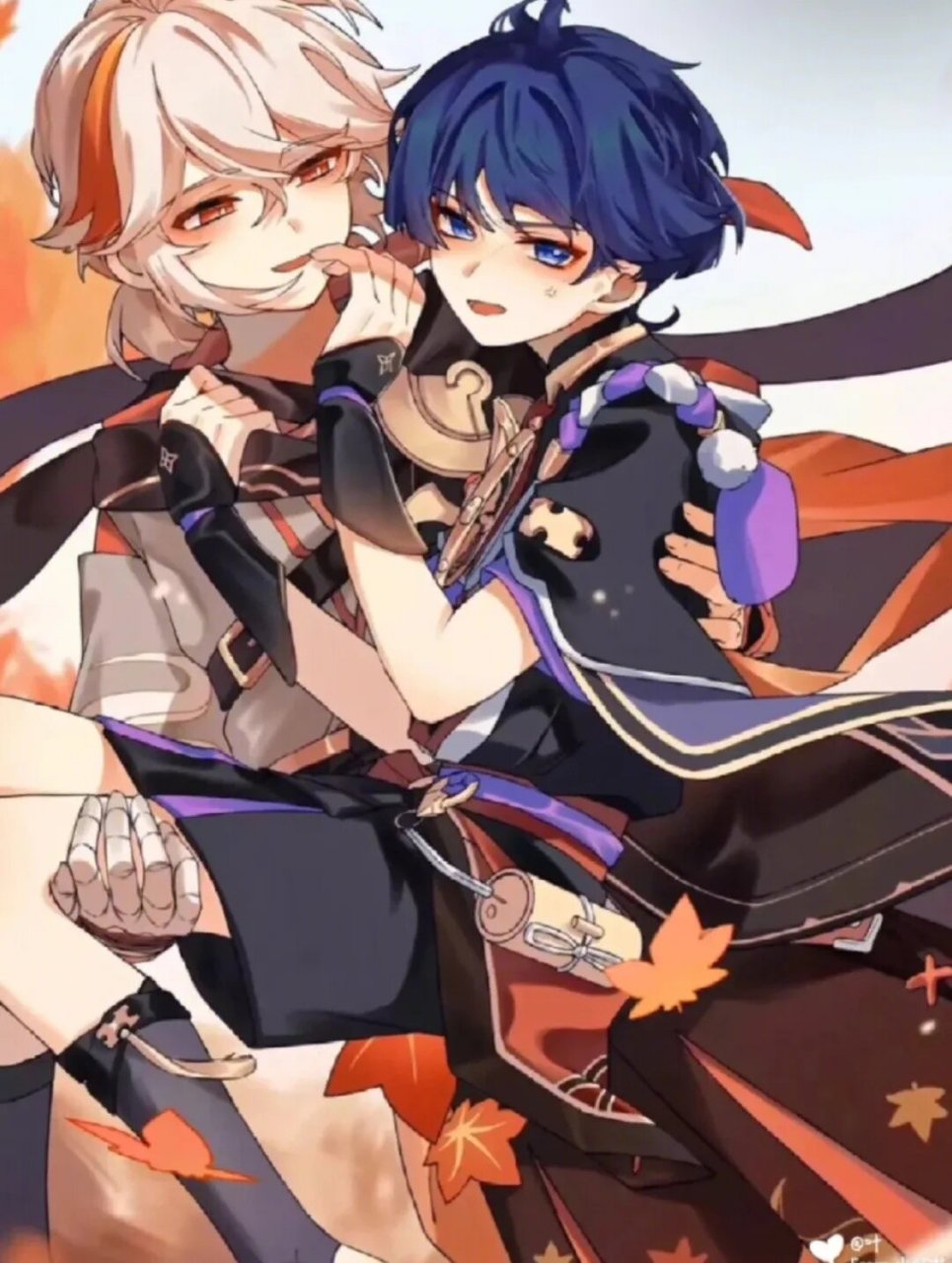 散宝快要复刻啦,所以今天是枫散cp⊙▽⊙ #原神枫原万叶# #原神散兵# 