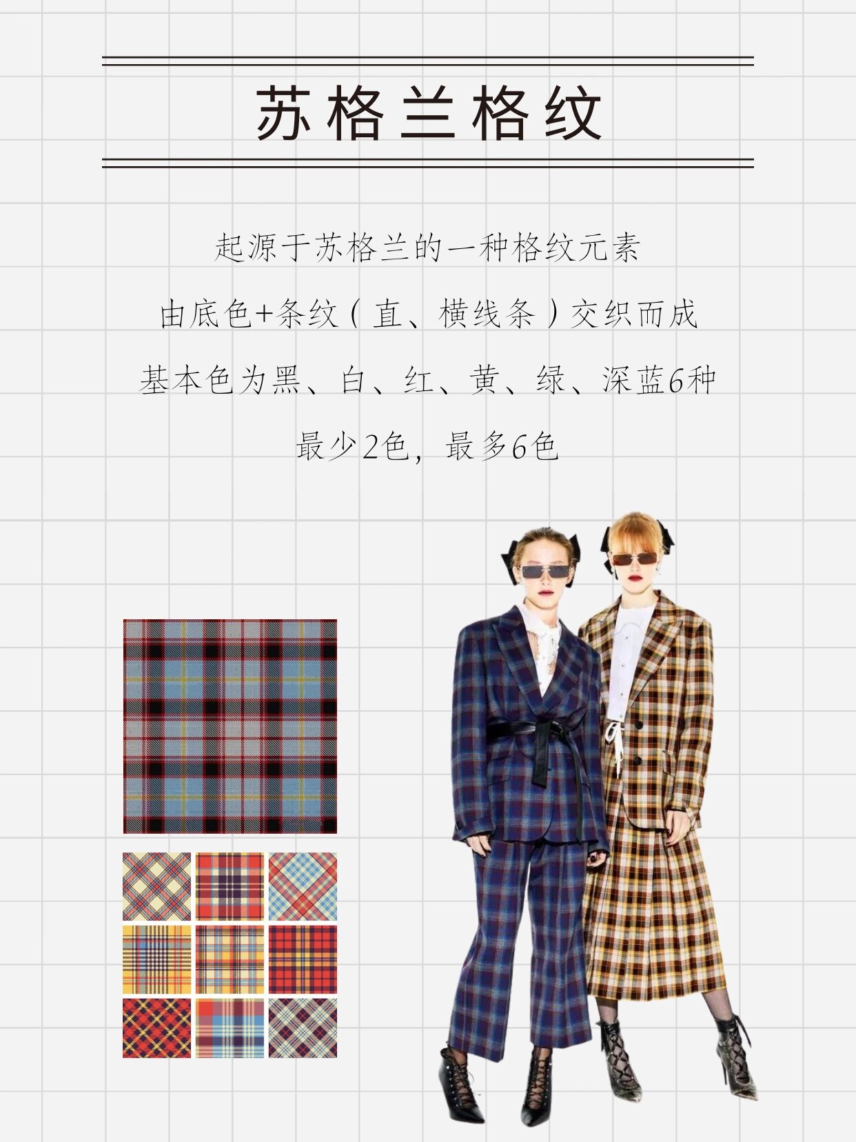 经典格纹解析|各类格纹面料介绍 781,苏格兰格纹 风格:绅士,学院