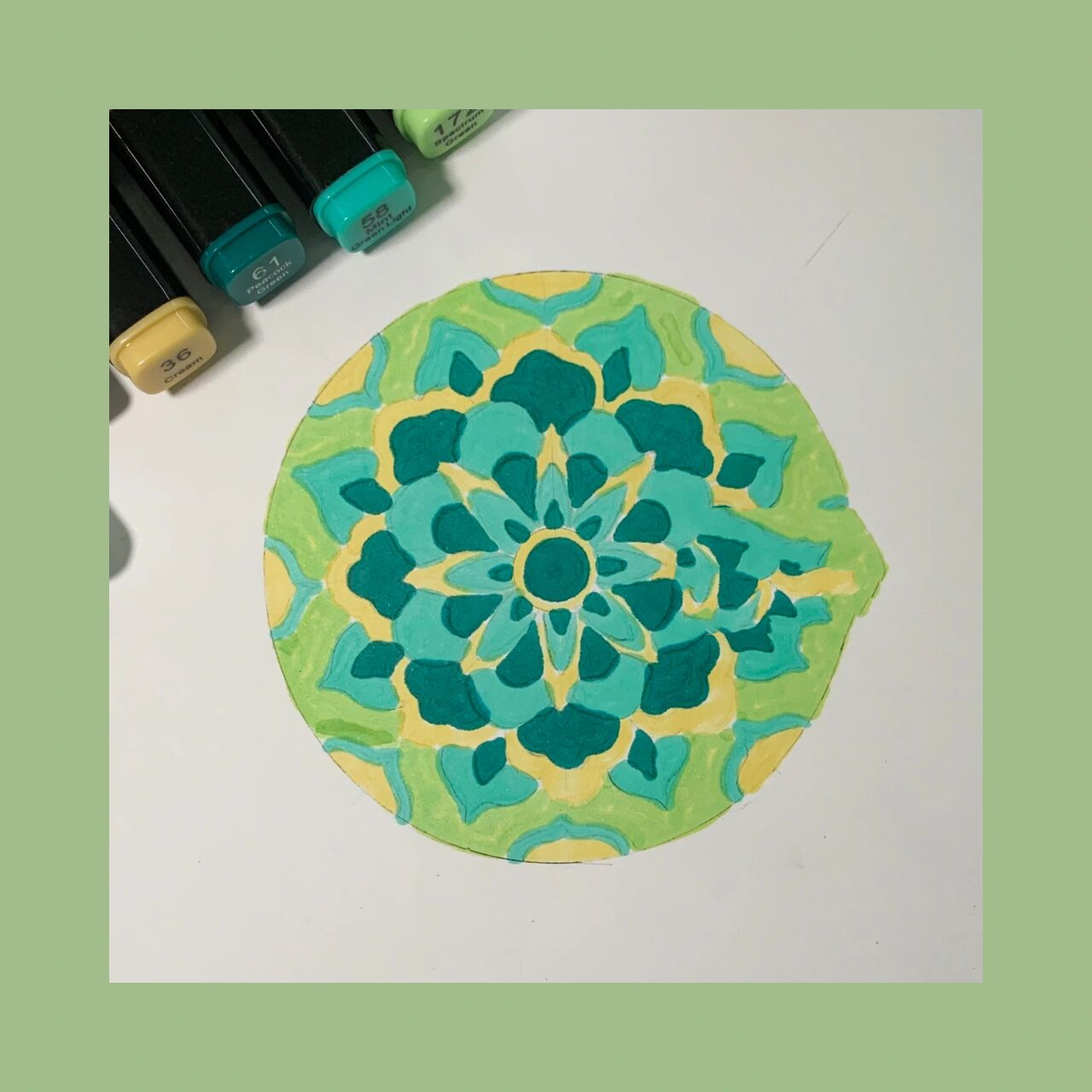 适合纹样绘制步骤 花卉纹样有多美|原创 马克笔手绘适合纹样 圆形适合