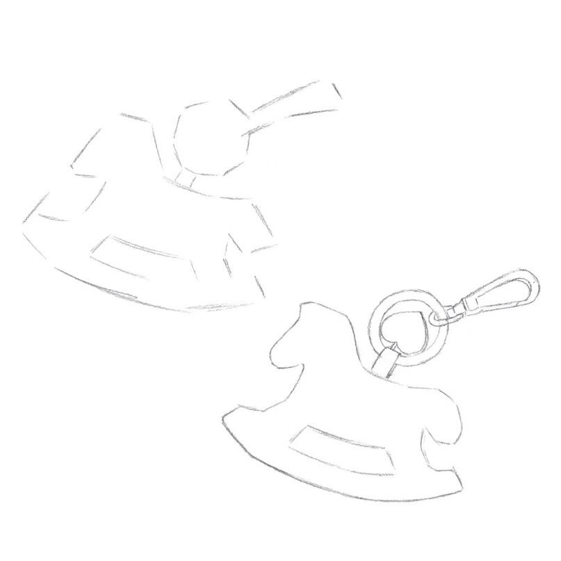 钥匙扣的画法——铅笔素描如此简单