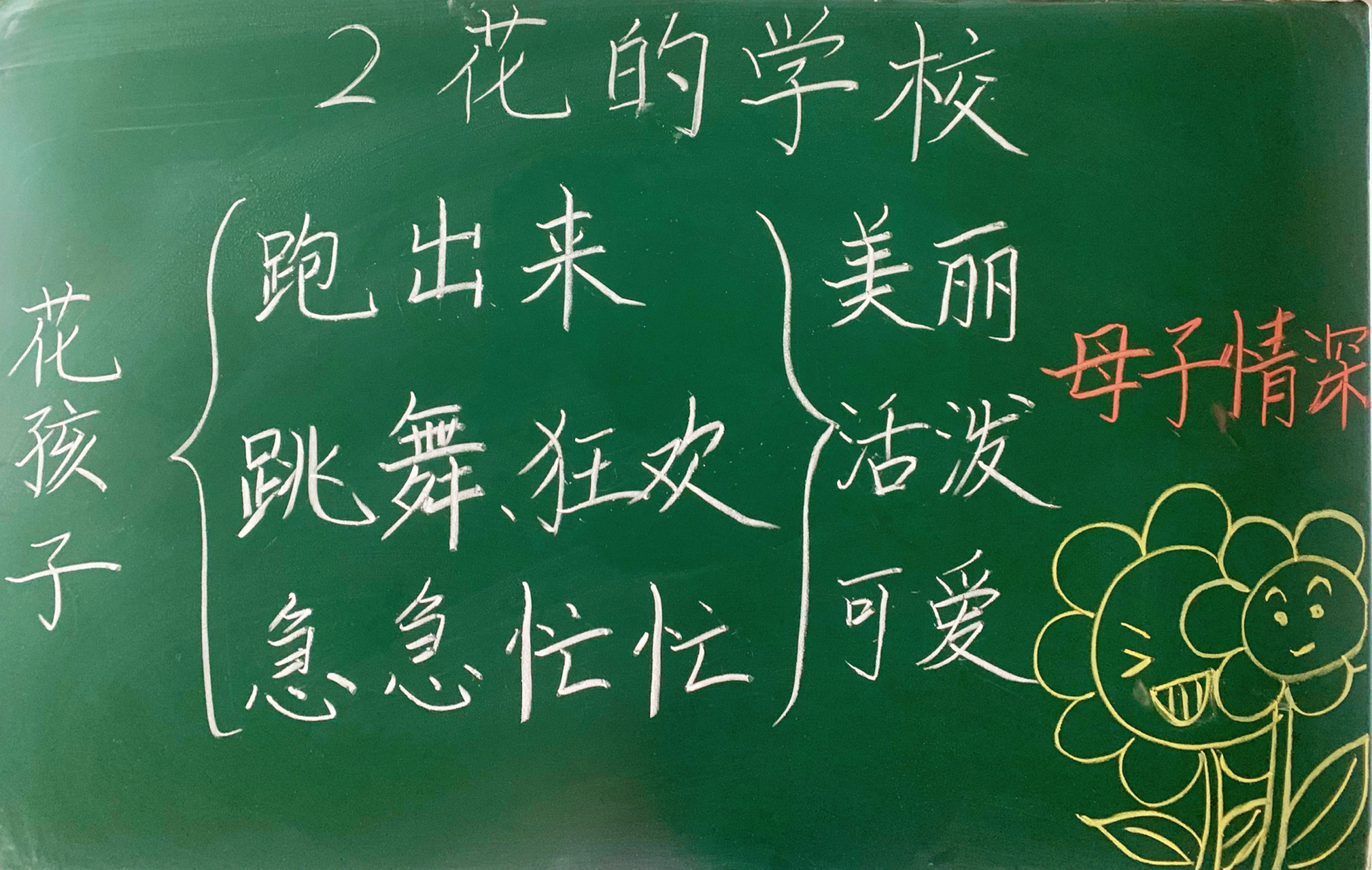 花的学校 板书 三上语文板书设计