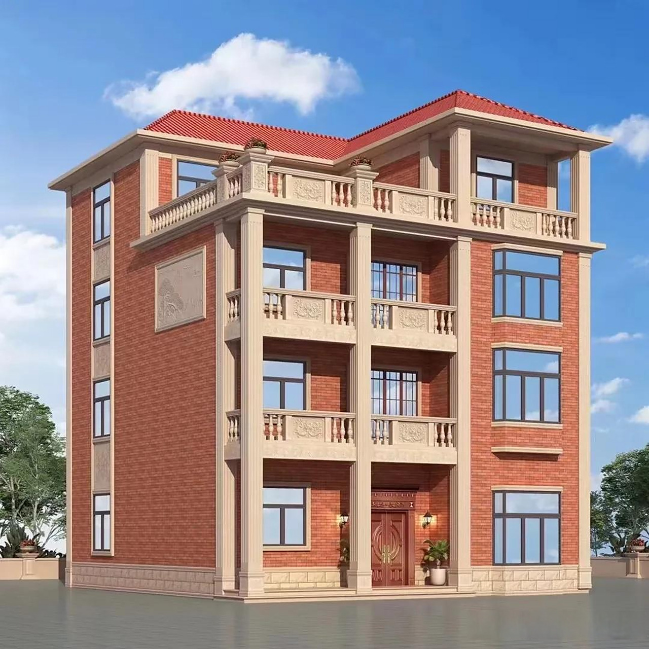 外墙效果图,大家觉得怎么样?有没有喜欢?