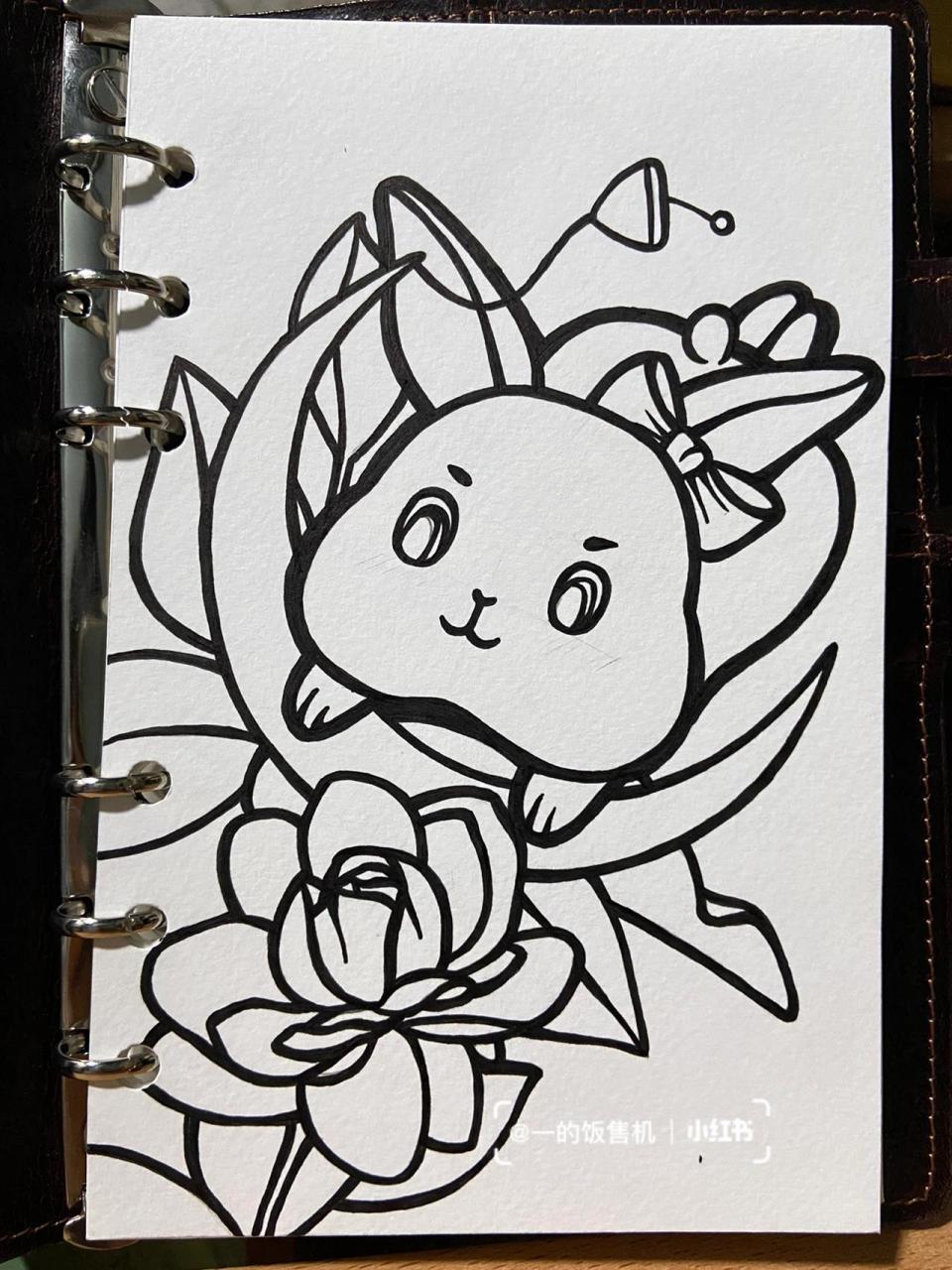 十二生肖61兔92【内附绘画过程】 纸:丽琦纸 笔:秀丽笔 针管笔