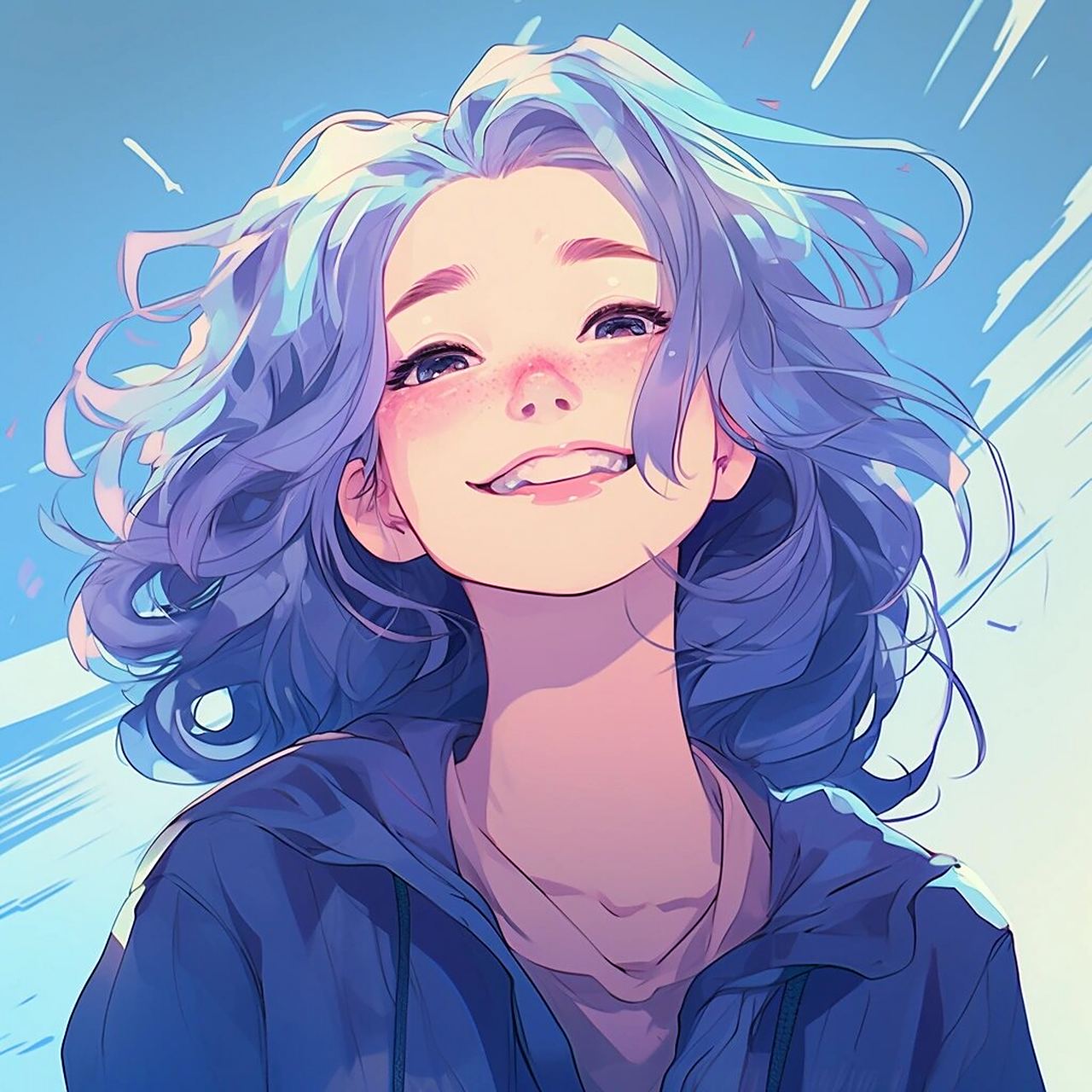 慵懒又阳光的女孩头像