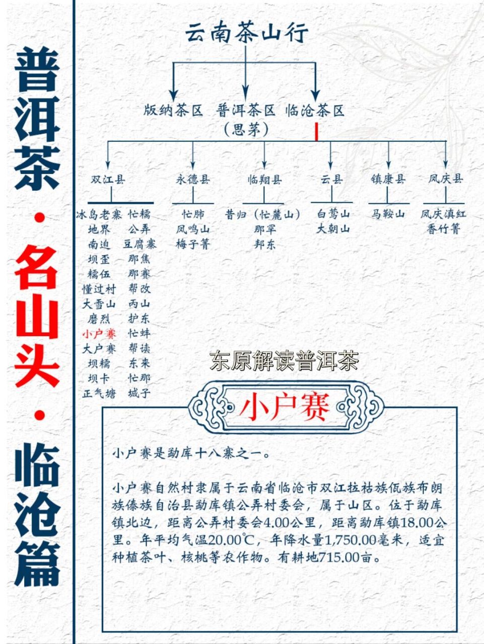 普洱茶山行|勐库十八寨·小户赛古树茶 小户赛是勐库十八寨之一.