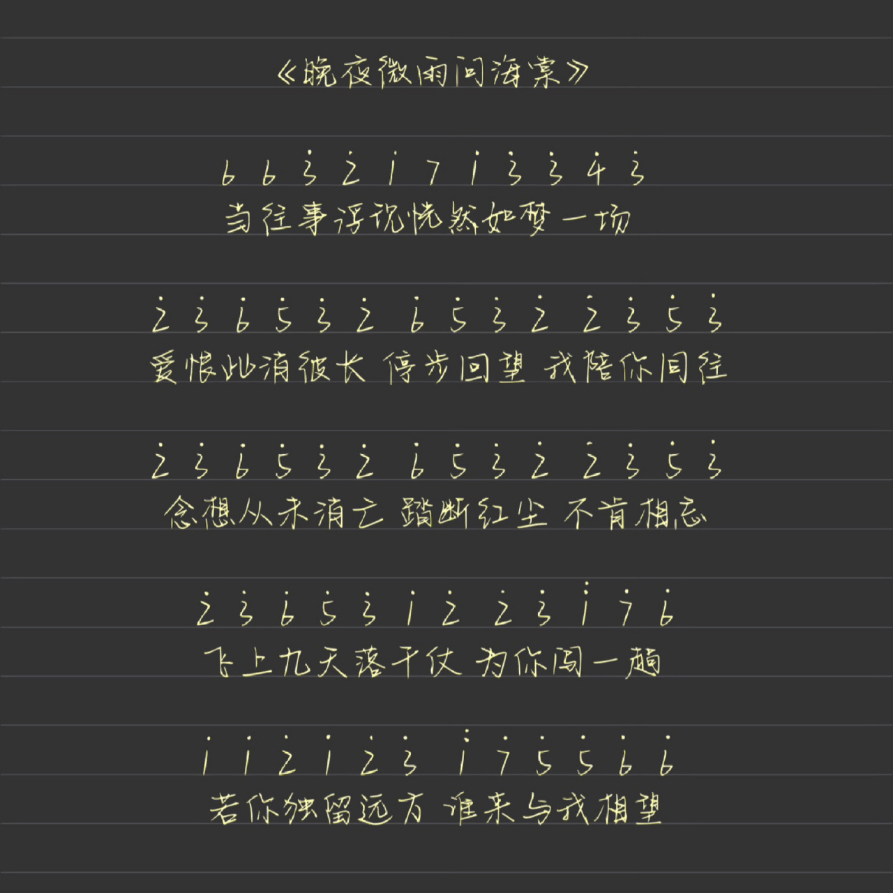 《晚夜微雨问海棠》钢琴拇指琴琴谱99 祝大家新年快乐哦92