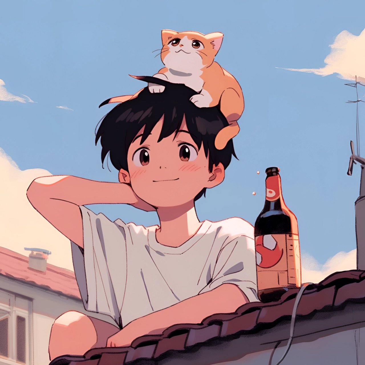 可爱动漫情头7815|猫咪92|超治愈 95与猫度过的时光从不会