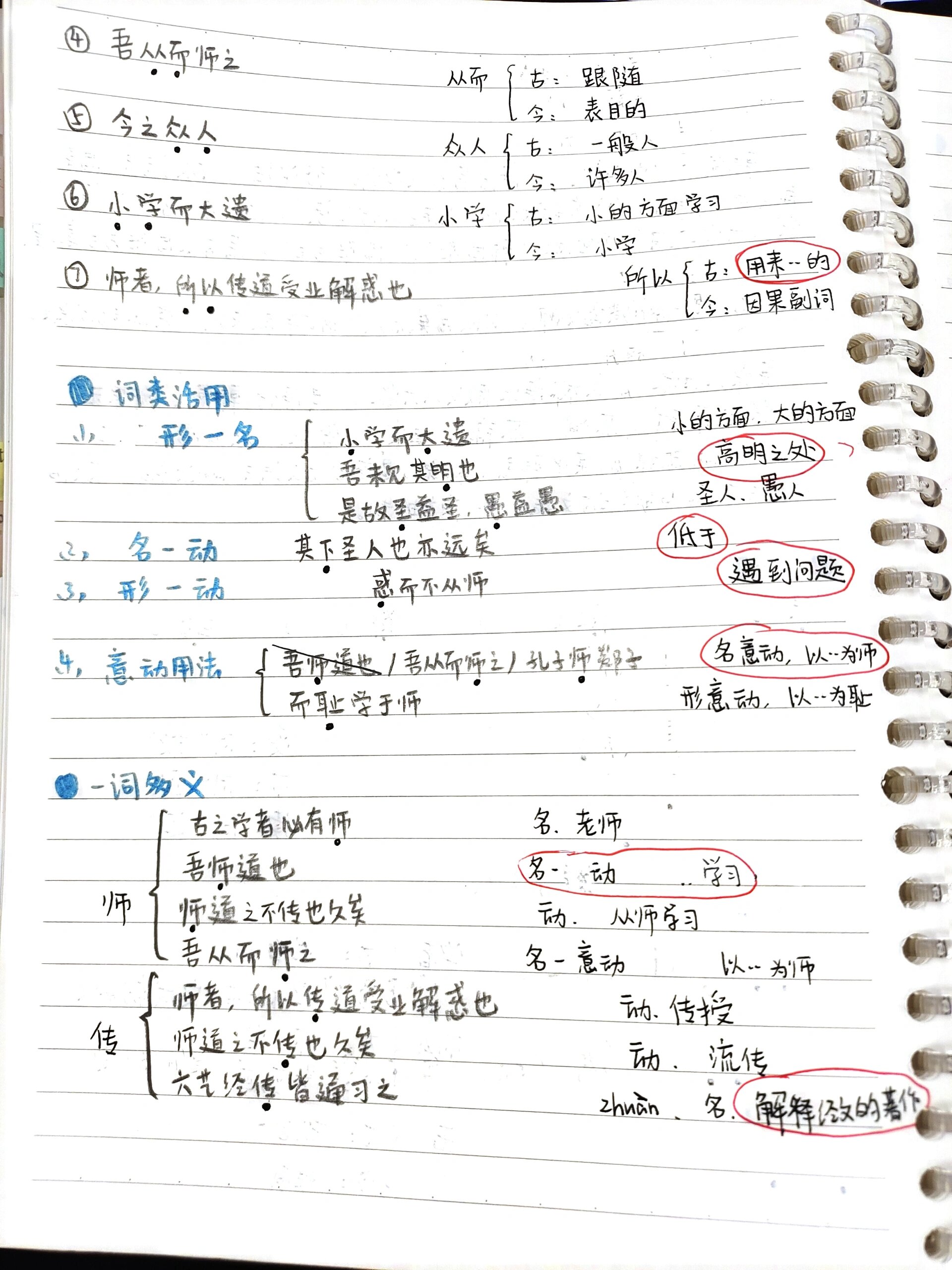 《师说》中职对口必备文言文笔记