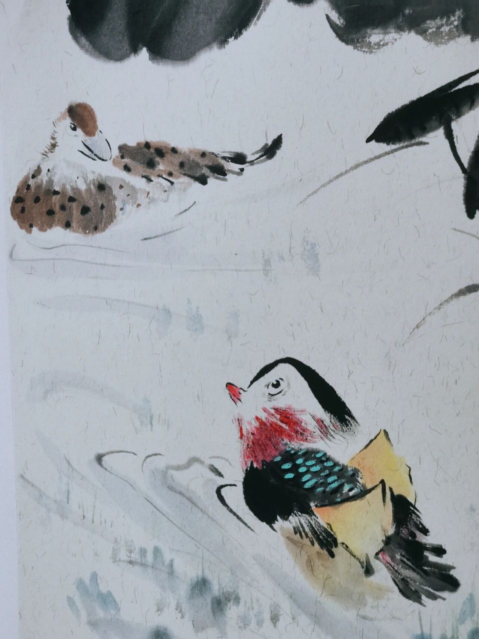 国画,鸳鸯戏水  ,花开水自流,鸳鸯两相游,悠然逐春去,不问世间愁.