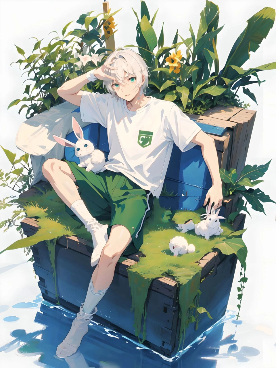 五一白袜少年带小兔子出去玩丨男生壁纸               图片由mewxai