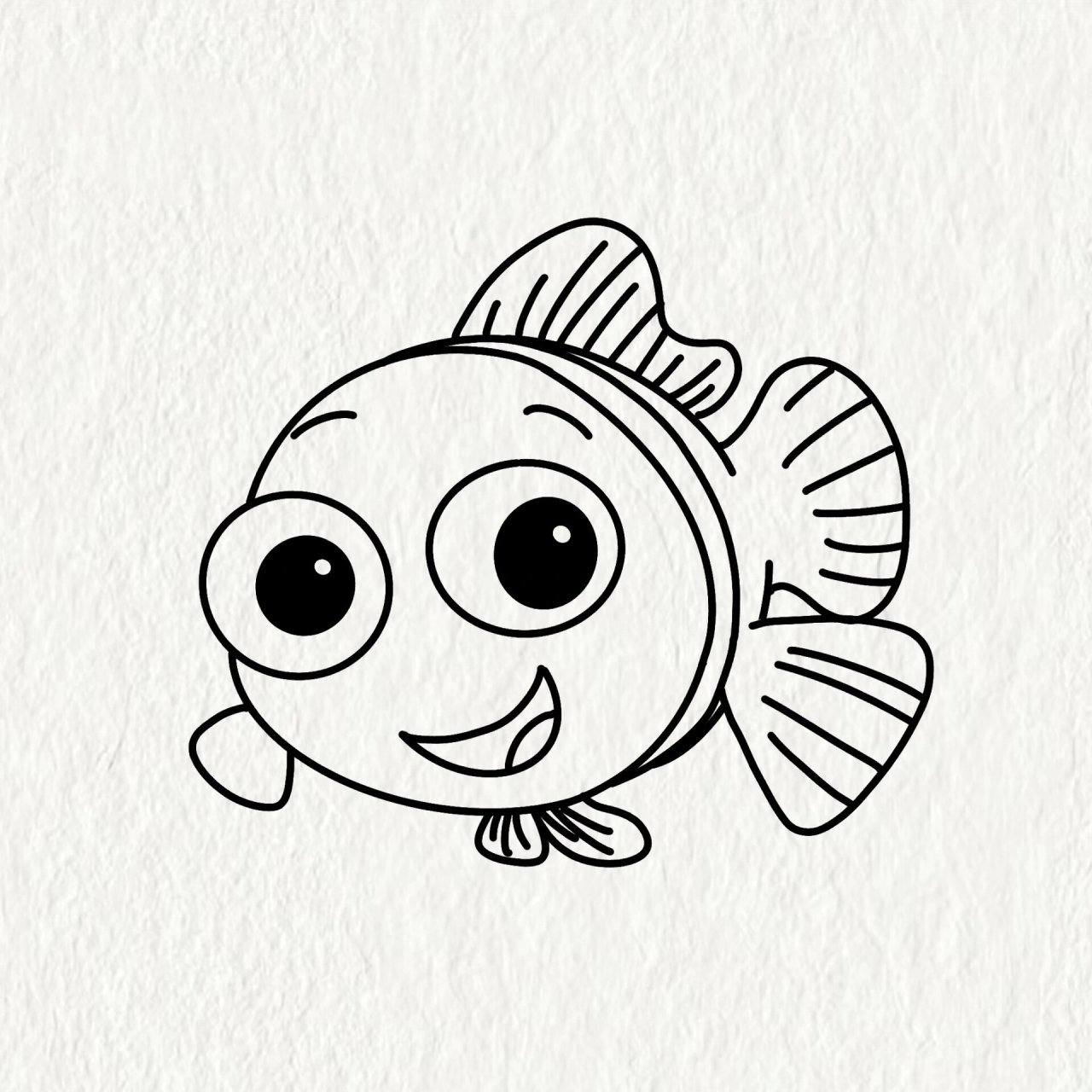 简笔画教程—小鱼 超简单的小鱼教程～右手就能画试试吧