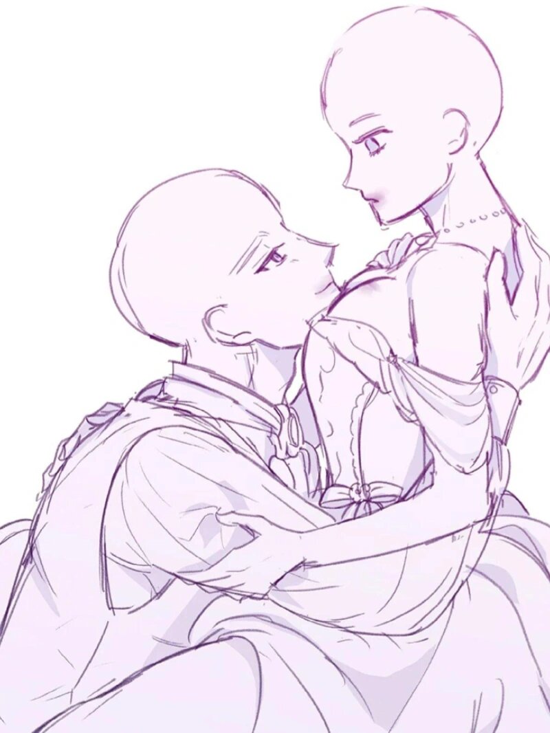 绘画素材丨双人跳舞9599模板素材 70157015