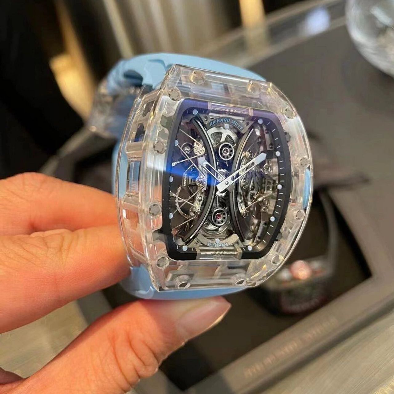 帅炸天的理查德米勒rm53-02水晶版马球,17 98黄子韬同款理查德