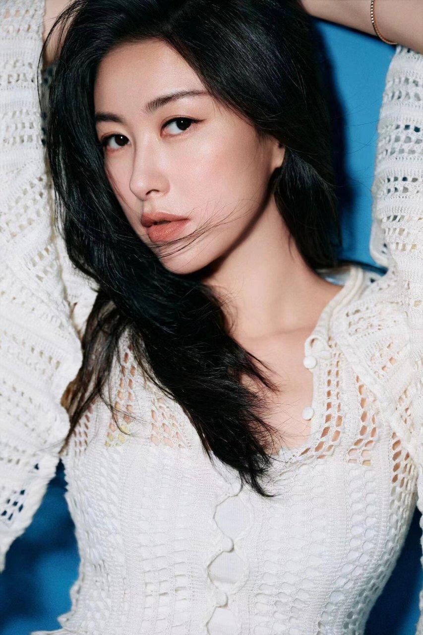 朱珠同款chloe白色镂空针织连衣裙