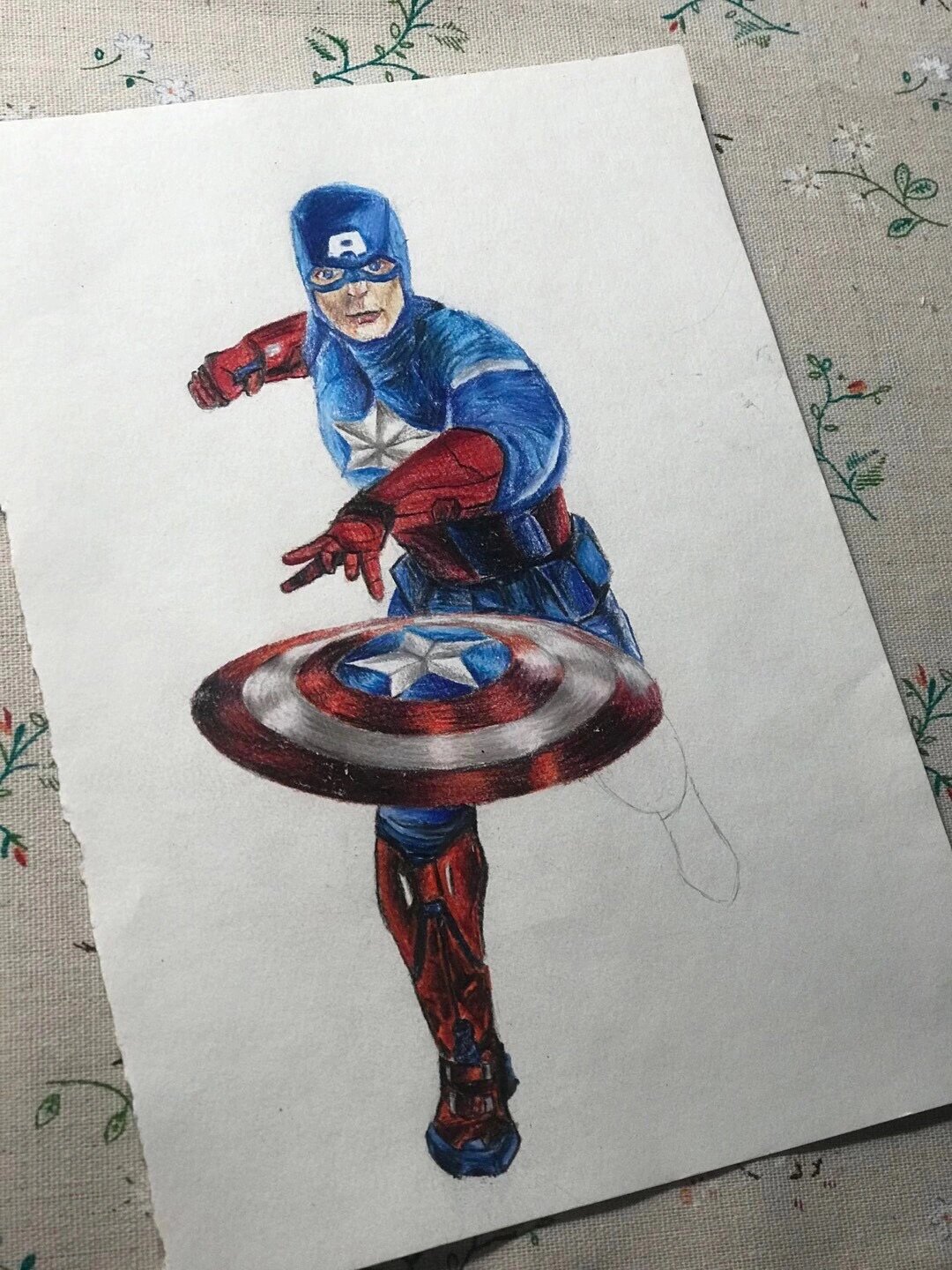 发现了去年还是11岁的时候画的两张彩铅 当时真的是个妥妥的漫威迷