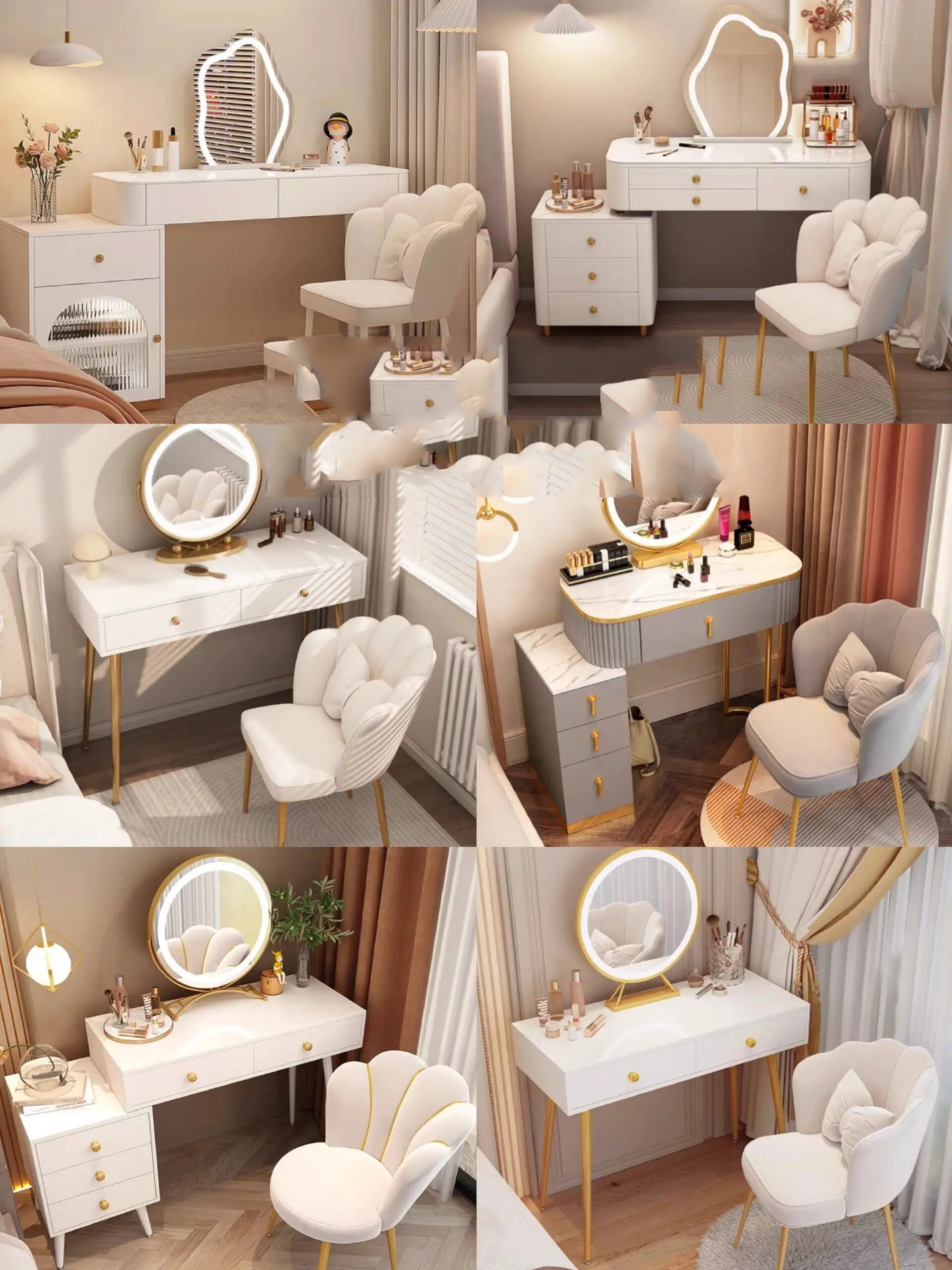 🌈私藏36款高颜值精致小仙女梳妆台