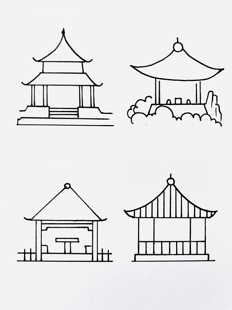 4 . 简笔画教程|黑白ins插画|手帐素材|零基础会