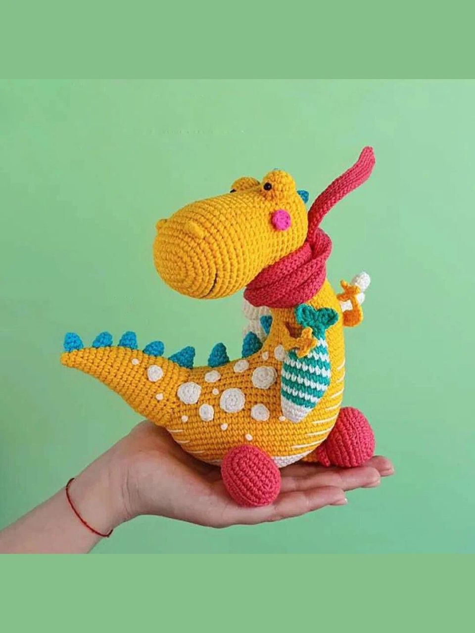 钩针图解|小飞龙蒂姆和小鱼干 #钩针图解# #手工钩针编织# #小恐龙