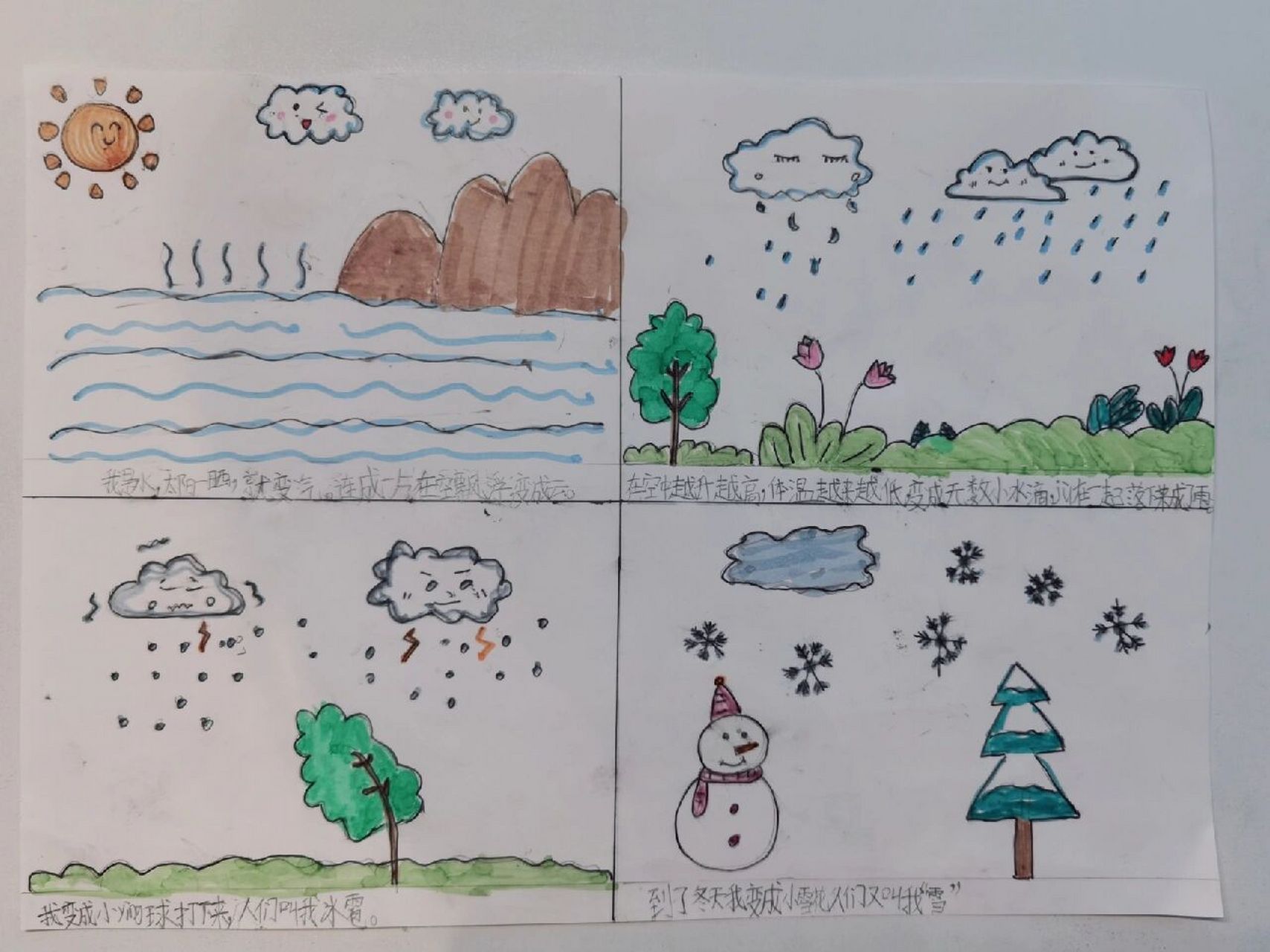 打卡成都疫情居家网课作业,二年级上册语文,课文《我是什么》连环画