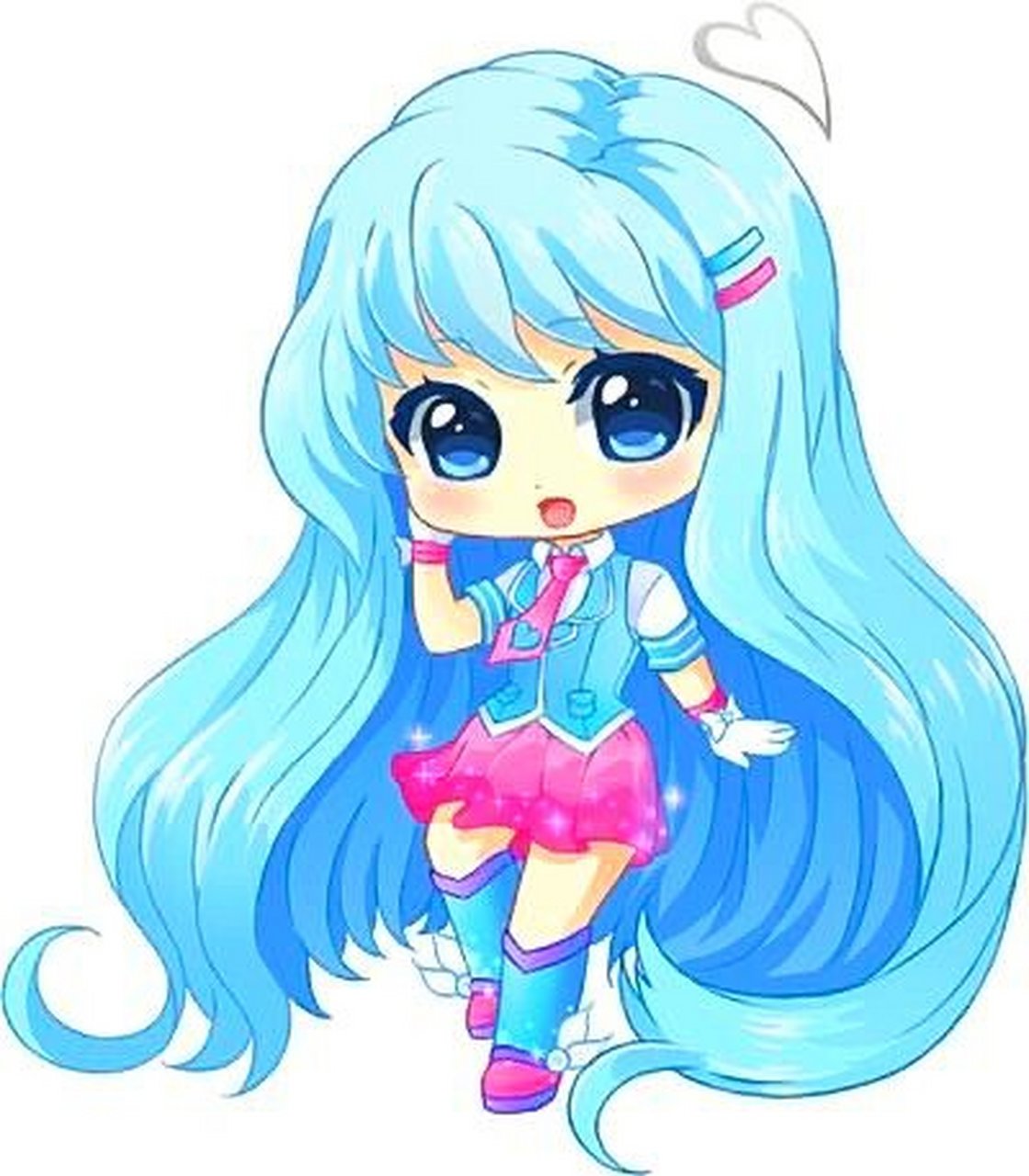 q版动漫素材96蓝色系女孩9108 你最喜欢哪一个蓝色女孩 ?