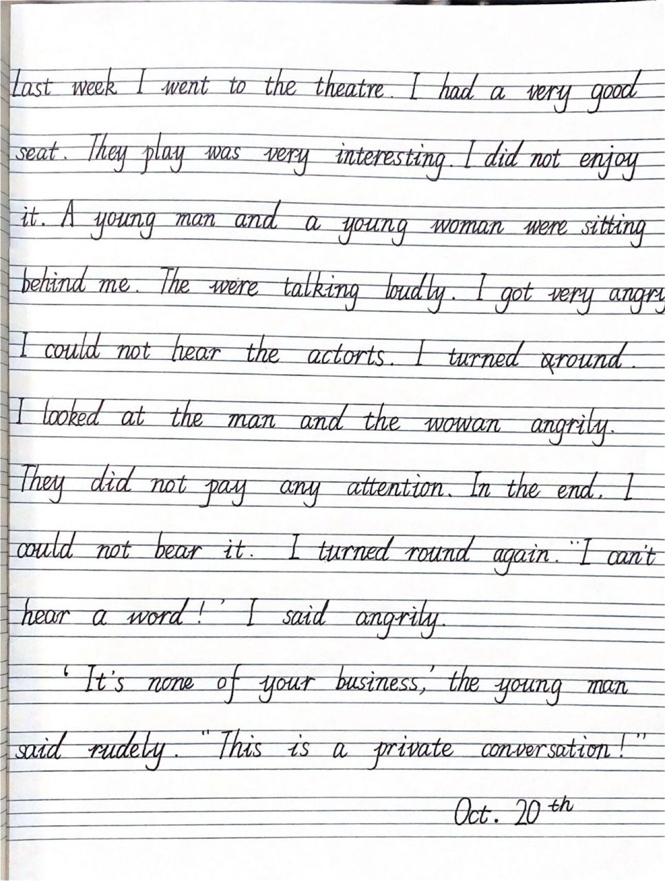 英文手写体小学生学习篇  因为口罩原因,又开启了网课生活.