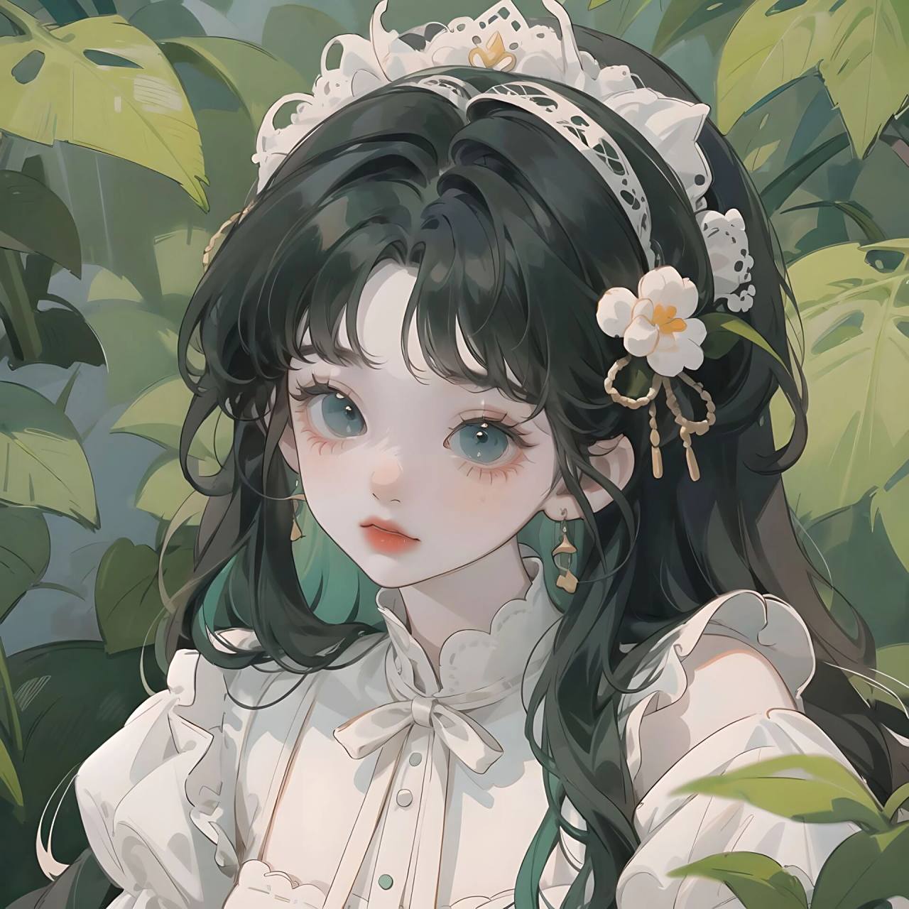 森林公主61女生头像～ 绿色系公主头像,啊哈～要绿色系的姐妹快来