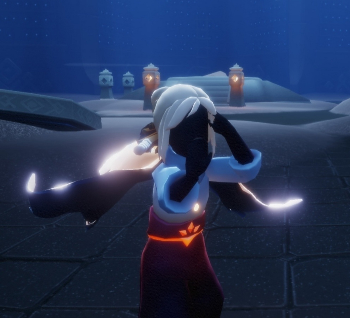 光遇穿搭之把萌新套装穿出高级感(4) a爆的御姐马尾及百搭白斗 真是yy