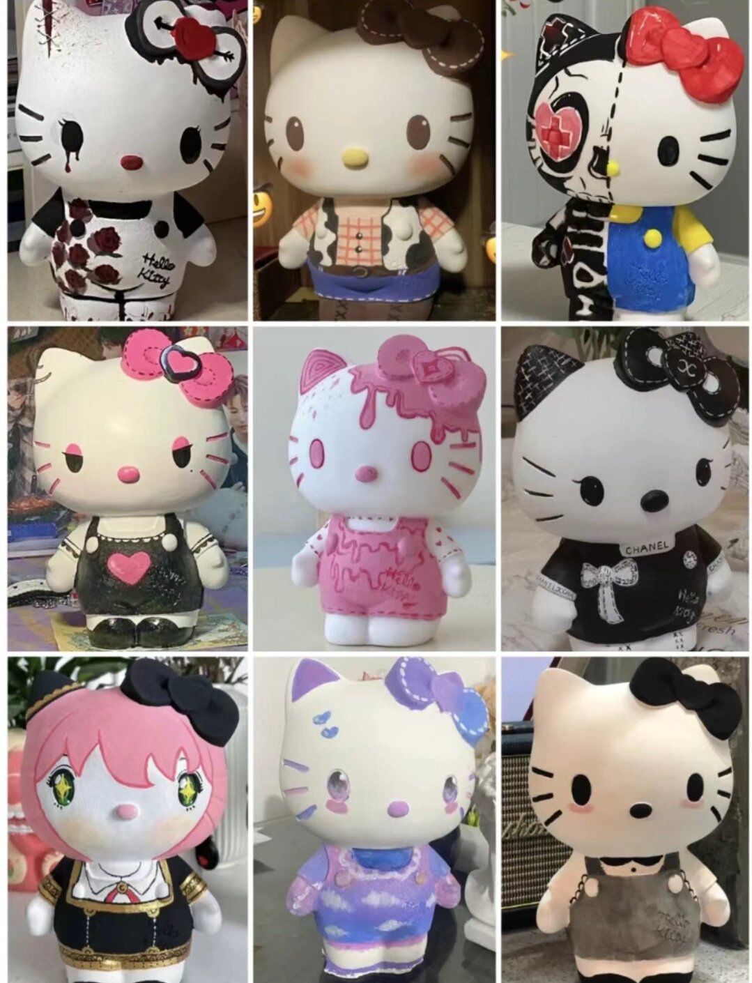 hello kitty凯蒂猫石膏娃娃配色合集