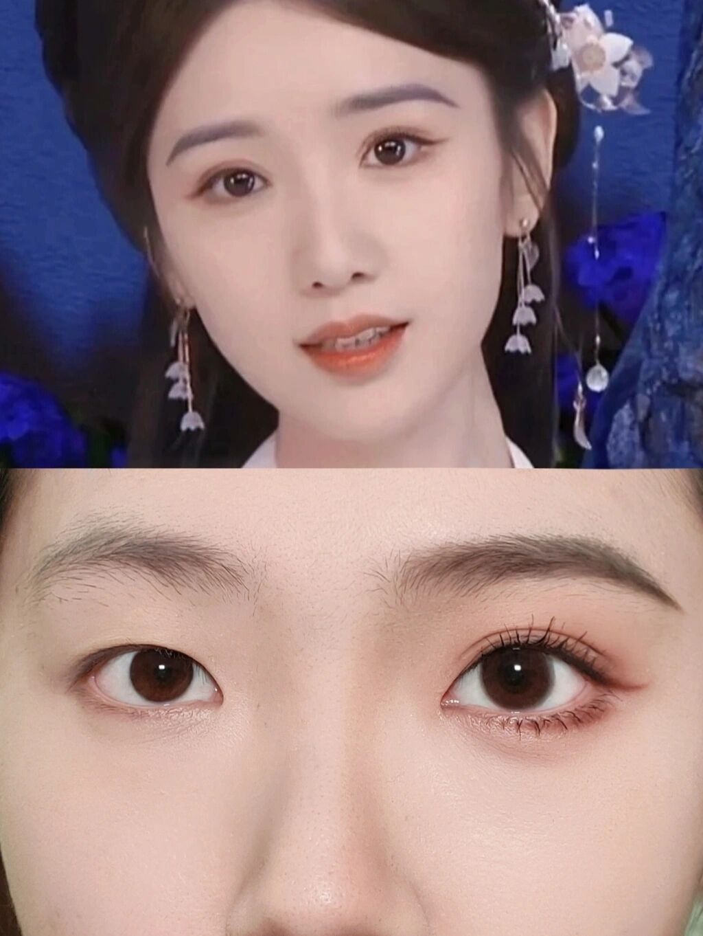 双眼皮的明星毛晓彤眼睛图片圆圆的双眼皮平扇双眼皮模板双眼皮发眼睛