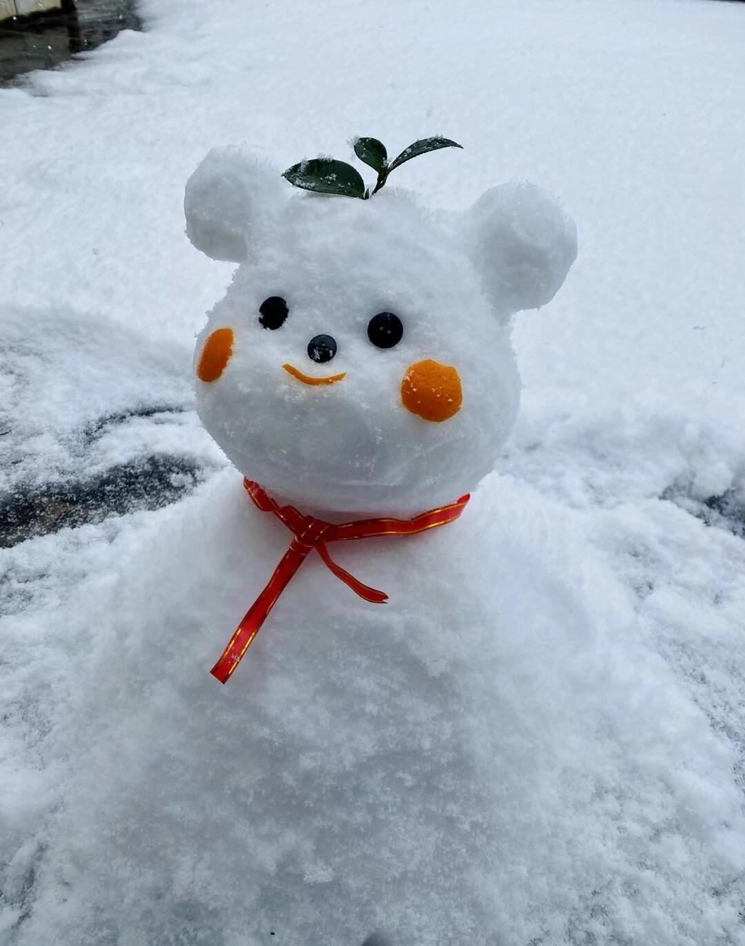 阳光下的雪人头像图片