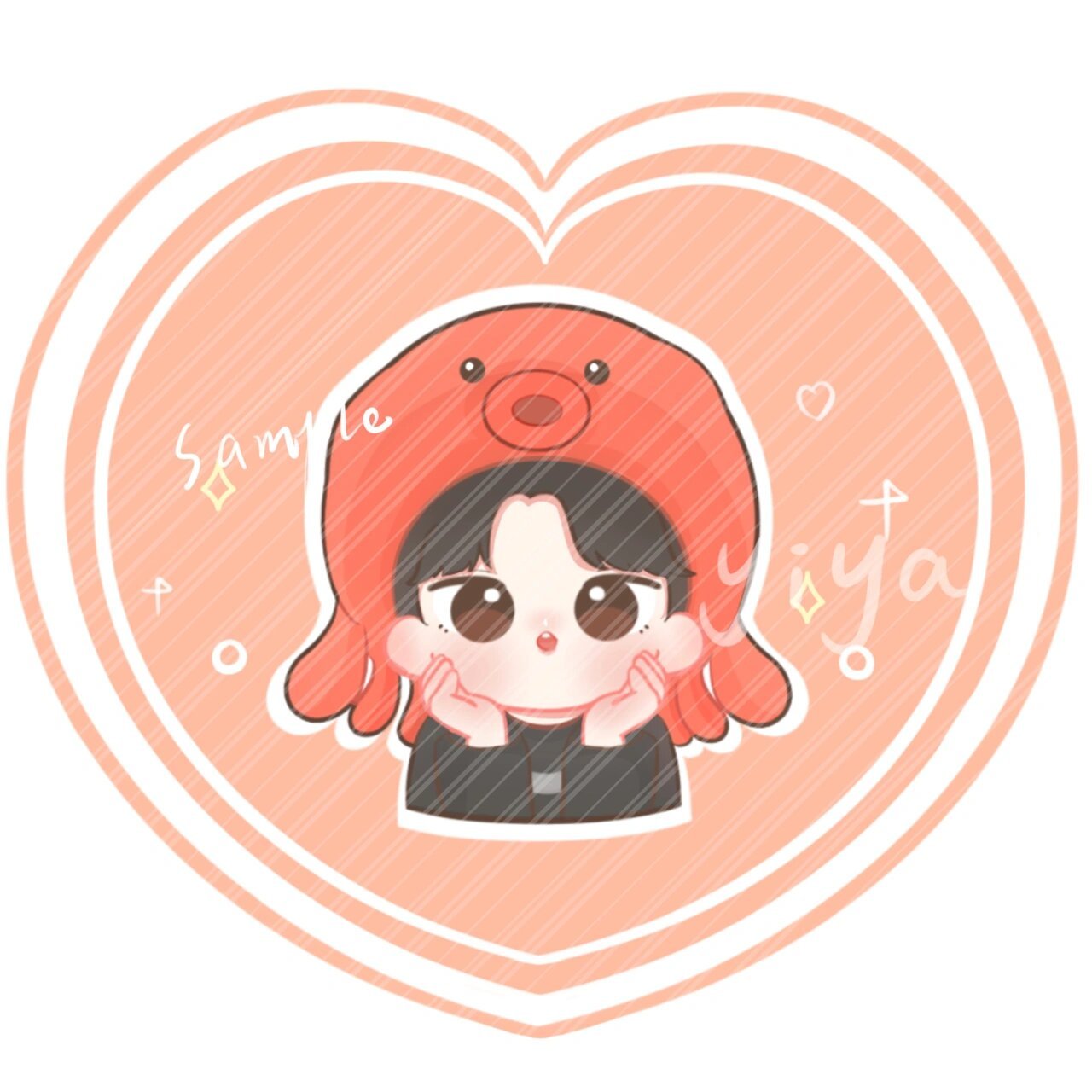 q版案例|tnt时代少年团 七个头套稿稿00989106999598